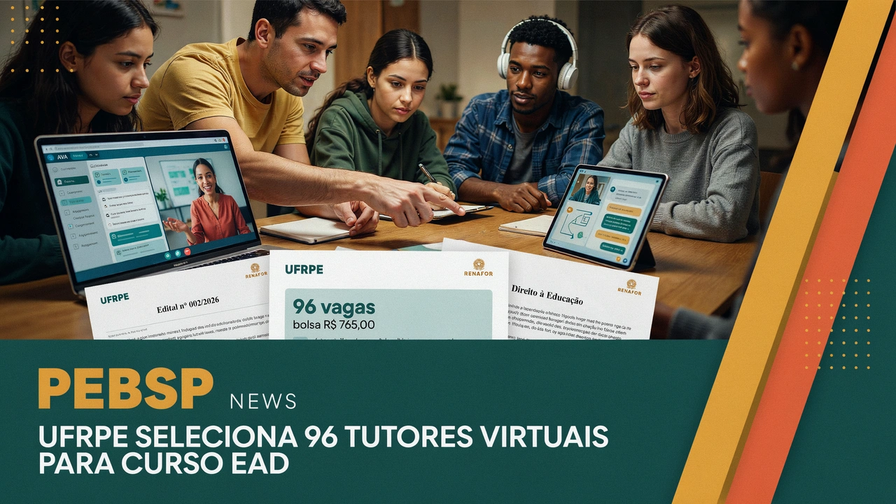 UFRPE abre 96 vagas de Tutor Virtual para curso sobre direito a educacao da populacao em situacao de rua. Bolsa de R$ 765. Inscricoes de 3 a 10 de agosto.