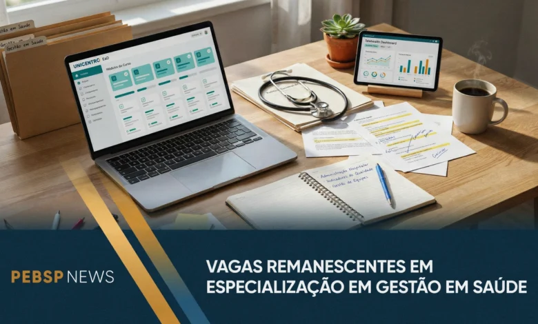 UNICENTRO abre 49 vagas remanescentes para pós-graduação EaD em Gestão em Saúde. Inscrições até 23082026 nos polos de Ivaiporã e Flor da Serra. Confira cronograma e requisitos.