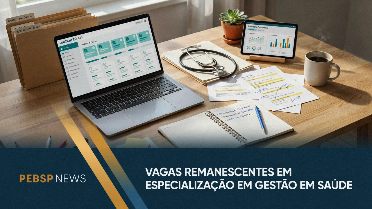 UNICENTRO abre 49 vagas remanescentes para pós-graduação EaD em Gestão em Saúde. Inscrições até 23082026 nos polos de Ivaiporã e Flor da Serra. Confira cronograma e requisitos.