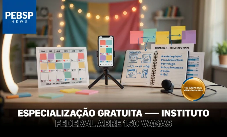 Vestibular do Ifal seleciona candidatos pela nota do Enem para o curso de graduação em Mídias Sociais EAD em 5 polos. Confira o edital aqui.
