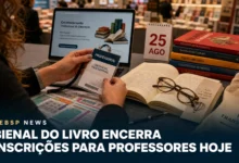 Professores têm até hoje, 25 de agosto, para pedir credenciamento gratuito na Bienal do Livro de SP. Evento será de 4 a 13 de setembro. Saiba mais.