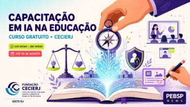 Fundação Cecierj abre 620 vagas em curso gratuito de IA para educadores. Inscrições até 30/08/2026. Confira como se inscrever, cronograma e requisitos.