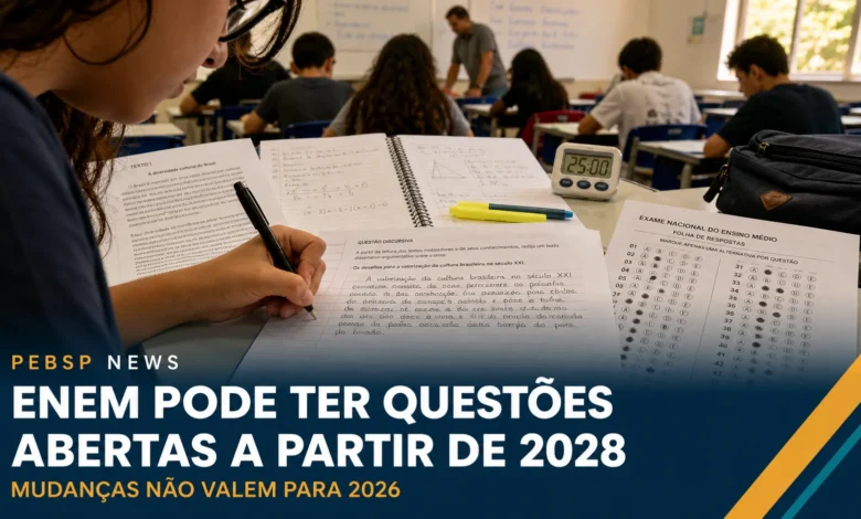 Inep estuda incluir questões abertas e partes eletivas no Enem a partir de 2028. Mudanças não valem para a prova de 2026. Entenda as propostas.