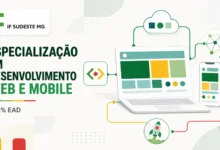 IF Sudeste MG abre Desenvolvimento Web e Mobile 100% à distância com 30 vagas O IF Sudeste MG (Instituto Federal de Educação, Ciência e Tecnologia do Sudeste de Minas Gerais) recebe inscrições para sua Especialização em Desenvolvimento Web e Mobile, curso de pós-graduação lato sensu oferecido totalmente a distância no campus Rio Pomba. O edital foi publicado em 21 de agosto de 2026, com 30 vagas disponíveis para o primeiro semestre de 2027. As inscrições estão abertas de 25 de agosto até 29 de setembro de 2026 pelo portal de inscrições. A especialização tem duração de 18 meses com carga horária total de 370 horas, estruturada em ambiente completamente digital. A taxa de inscrição é de R$ 60,00, com possibilidade de isenção para candidatos que cursaram todo o ensino médio em escola pública ou como bolsistas integrais em instituições privadas. A programa objetiva atualizar e instrumentalizar profissionais para participar de empreendimentos de software Web e Mobile voltados ao mercado de trabalho. O curso prepara especialistas capazes de construir sistemas de software web e mobile corretos, completos, seguros, amigáveis, com qualidade, fáceis de manter e de baixo custo financeiro. Além disso, os graduandos poderão gerenciar projetos de desenvolvimento de sistemas computacionais focados em Web e Mobile e prestar consultoria na concepção, desenvolvimento e suporte de sistemas correlatos. Vagas e requisitos Estão abertas 30 vagas no total, divididas entre duas modalidades: 24 vagas para ampla concorrência (Grupo A) e 6 vagas para ação afirmativa (Grupo B), destinadas a pretos, pardos, indígenas, quilombolas e pessoas com deficiência. Se não houver preenchimento das vagas reservadas no Grupo B, estas serão distribuídas aos candidatos do Grupo A, conforme a legislação federal. Para se inscrever, o candidato deve ser graduado em Ciência da Computação, Sistemas de Informação, Engenharia da Computação ou áreas afins dentro da grande área de Ciências Exatas e da Terra. Será necessário possuir documento de identificação com foto, CPF, e-mail ativo e conta no portal GOV.Br (https://www.gov.br/pt-br). Inscrições e documentação O processo de inscrição é 100% online via portal do candidato. Após criar login no GOV.Br, o candidato deverá preencher cadastro socioeconômico no portal de inscrição do IF Sudeste MG, confirmar os dados e submeter a documentação obrigatória em PDF (até 39 MB). A documentação exigida inclui: identificação com foto (RG, CNH, Carteira de Trabalho ou Passaporte); diploma de graduação (ou declaração de conclusão/colação de grau, devendo ser apresentado o diploma original até o fim do primeiro semestre letivo); e documentos comprobatórios de currículo, como certificados de formação acadêmica, experiência profissional, produção científica e técnica. O candidato poderá alterar os documentos enviados até o prazo limite de inscrição (29 de setembro de 2026). Após essa data, não serão aceitas alterações ou novos envios por qualquer outro meio. É responsabilidade exclusiva do candidato acompanhar todas as publicações e divulgações no site oficial do processo. Seleção e cronograma A seleção será realizada por análise de comprovações de currículo, eliminatória e classificatória, com pontuação máxima de 100 pontos. Os itens avaliados incluem formação acadêmica, cursos complementares, experiência profissional na área de Ciência da Computação, produção científica, apresentação de trabalhos e participação em iniciação científica e projetos de extensão. Os candidatos que atenderem aos requisitos mas não obtiverem pontuação curricular receberão nota 0,1 e permanecerão classificados. Em caso de empate, o critério de desempate será a idade (conforme Estatuto da Pessoa Idosa). Se houver empate na última vaga, todos os candidatos nessa condição serão convocados e o desempate ocorrerá no ato da matrícula. O cronograma inclui: divulgação do resultado provisório em 23 de novembro de 2026; período de recursos entre 24 e 25 de novembro; divulgação do resultado final em 16 de dezembro de 2026. O edital de matrícula será publicado posteriormente, com informações sobre datas, horários, documentos necessários e validação de requisitos para candidatos do Grupo B (pessoas com deficiência e candidatos de ações afirmativas étnico-raciais). Isenção de taxa Candidatos que comprovarem ter cursado integralmente o ensino médio em escola pública, ou como bolsista integral em instituição privada ou filantrópica, podem solicitar isenção da taxa de inscrição. Também têm direito à isenção candidatos que obtiveram certificado de conclusão com base no Encceja ou em exames de certificação de competência realizados por sistemas estaduais de ensino. O período para solicitação de isenção é de 25 de agosto a 4 de setembro de 2026, via portal de inscrição. A documentação deve incluir: formulário de requerimento preenchido e assinado; cópia da carteira de identidade com foto; e comprovação de estudos (histórico escolar ou declaração da instituição de ensino). O resultado provisório da isenção será divulgado em 11 de setembro, com período para recursos em 14 e 15 de setembro. O resultado definitivo será publicado em 18 de setembro. Informações complementares O edital completo está disponível no site do processo seletivo do IF Sudeste MG. Dúvidas podem ser encaminhadas aos campi informados no edital, através dos e-mails de atendimento listados no Anexo I do documento oficial. A especialização oferece metodologia 100% a distância, o que permite que profissionais de qualquer região do Brasil (e até do exterior) participem do programa. O enfoque em desenvolvimento web e mobile apresenta elevada demanda no mercado de trabalho, tanto em empresas consolidadas quanto em startups e empreendimentos inovadores. Leia também Especialização em Web and Mobile Development — Programas relacionados de pós-graduação EaD na área de tecnologia. Processo Seletivo de Pós-Graduação — Orientações gerais sobre inscrição em cursos de especialização e mestrado. Edital com Inscrição Aberta — Acompanhamento de oportunidades de educação continuada. Cursos EaD com Inscrições Abertas — Outras ofertas de educação a distância de instituições federais.