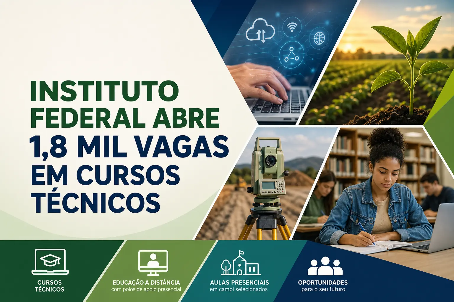 INSTITUTO FEDERAL ABRE 1,8 MIL VAGAS EM CURSOS TÉCNICOS