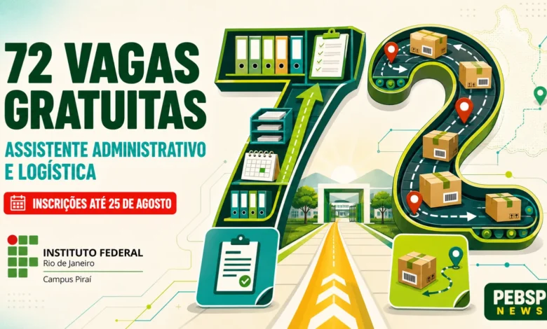 Cursos FIC presenciais gratuitos no IFRJ: 72 vagas disponíveis em Logística e Administração por ordem de inscrição. Acesse o edital aqui!