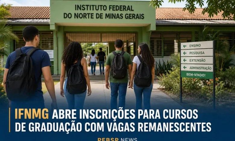 IFNMG ABRE INSCRIÇÕES PARA CURSOS DE GRADUAÇÃO COM VAGAS REMANESCENTES