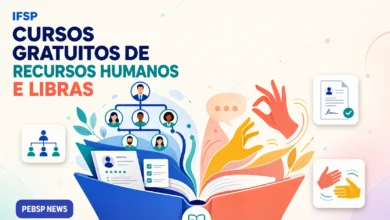 IFSP abre vagas gratuitas para cursos de Assistente de RH e Libras em Carapicuíba, com bolsa por frequência. Inscrições terminam em 27 de agosto.