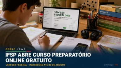 Curso preparatório gratuito do IFSP tem 40h, é 100% EAD e aceita candidatos a partir de 12 anos. Veja o edital do "Vem Ser Federal 2026".