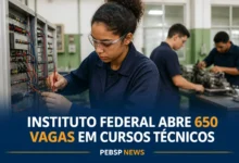 INSTITUTO FEDERAL ABRE 650 VAGAS EM CURSOS TÉCNICOS