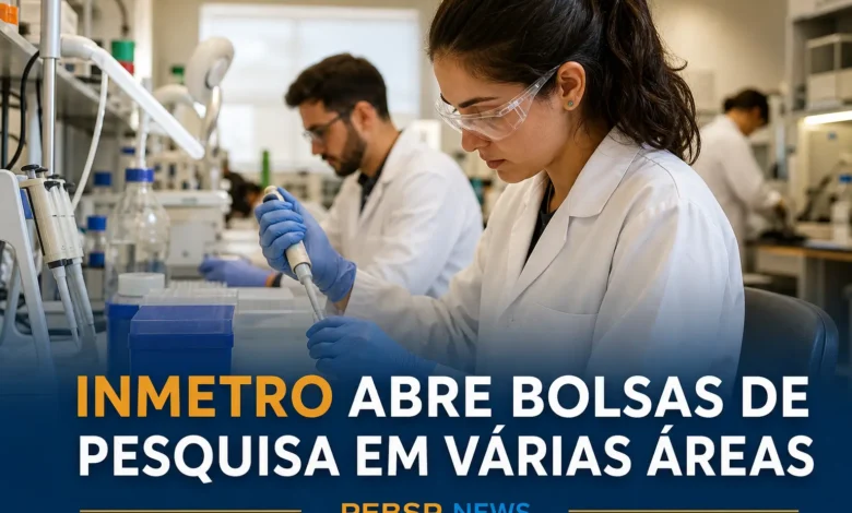Inmetro abre seleção de bolsas de pesquisa para estudantes, técnicos, especialistas e pesquisadores. Inscrições do Pronametro seguem até 8 de setembro.