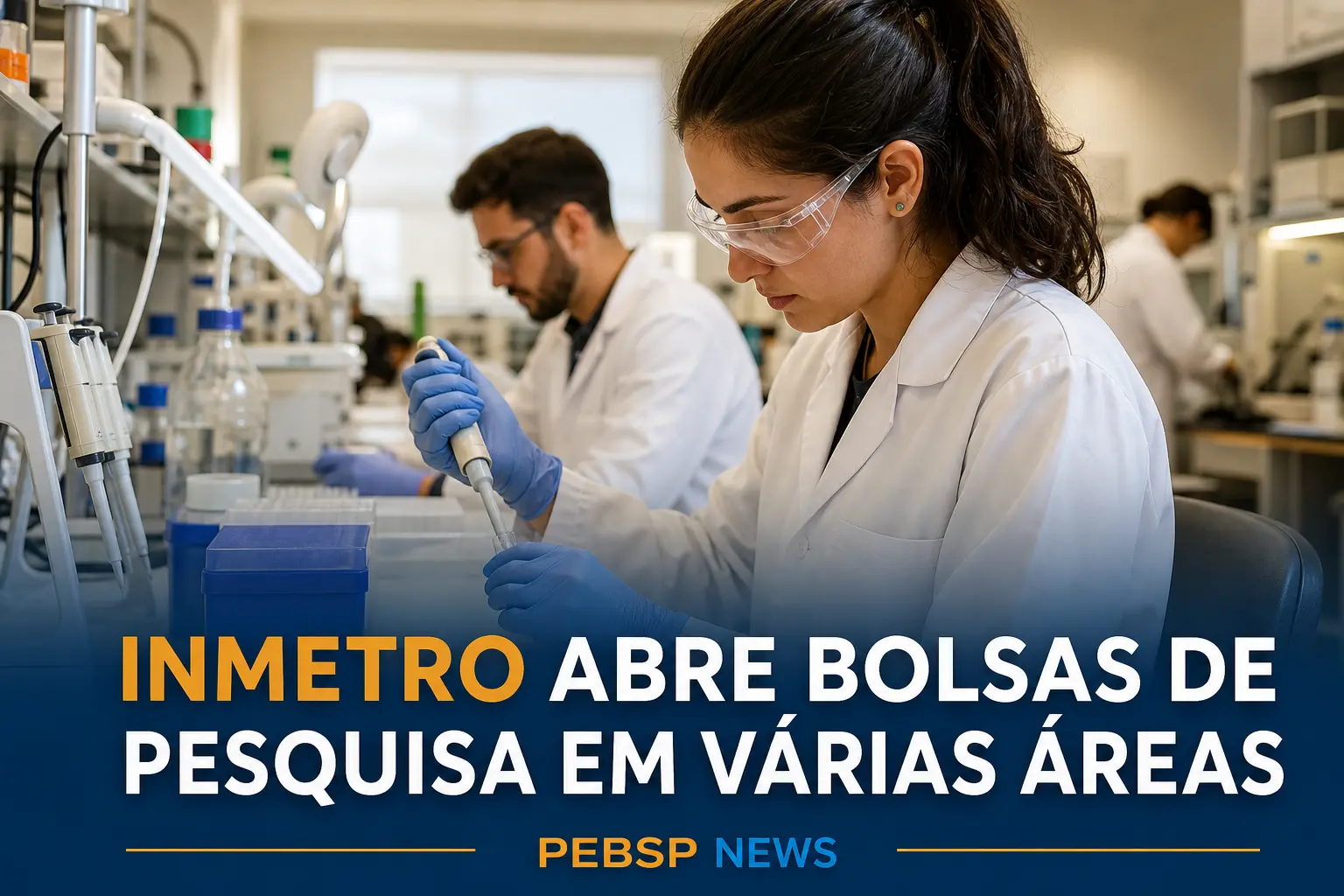 Inmetro abre seleção de bolsas de pesquisa para estudantes, técnicos, especialistas e pesquisadores. Inscrições do Pronametro seguem até 8 de setembro.