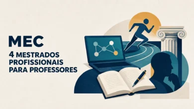 MEC abre 4 mestrados profissionais para professores: 1.851 vagas em Tecnologias Educacionais, Letras, Educação Física e Filosofia. Prazos até setembro.