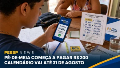 Pé-de-Meia paga a parcela de agosto entre os dias 24 e 31. Consulte o calendário por mês de nascimento, o valor e as regras de frequência escolar.