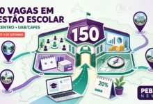 Unicentro abre 150 vagas remanescentes em especialização de Gestão Escolar a distância no Paraná, com inscrições até 11 de setembro de 2026.