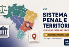 Circuito Espacial Penal: análise do sistema penal brasileiro via Geografia. 150 vagas USP. Inscrições até 27/08, sorteio 28/08. Saiba mais.