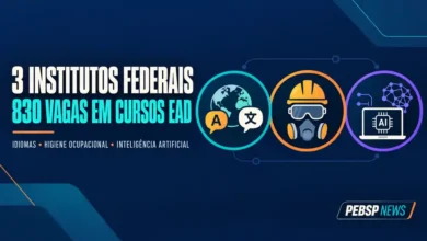 3 institutos federais abrem cursos gratuitos EaD de línguas, higiene ocupacional e IA. Inscrições terminam entre 13 e 15 de setembro