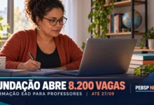 Fundação Cecierj abre 8.200 vagas gratuitas em formação continuada para professores do Rio. Inscrições até 27 de setembro; aulas a distância.