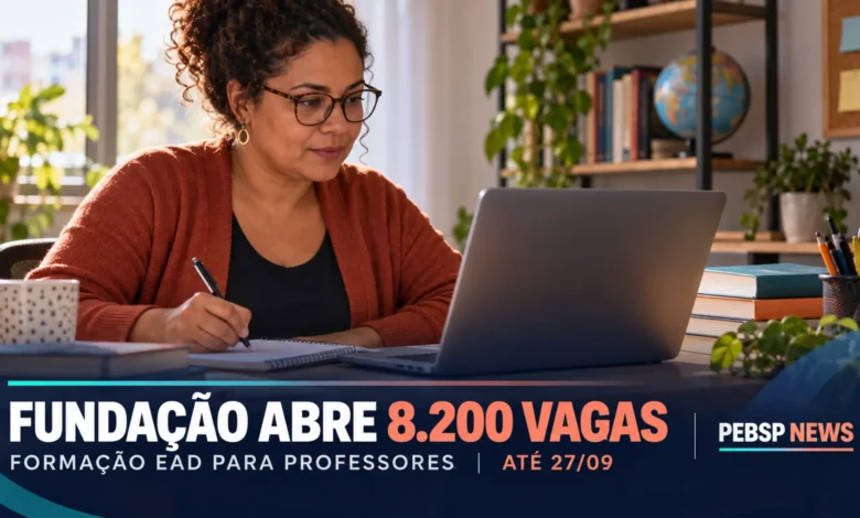 Fundação Cecierj abre 8.200 vagas gratuitas em formação continuada para professores do Rio. Inscrições até 27 de setembro; aulas a distância.