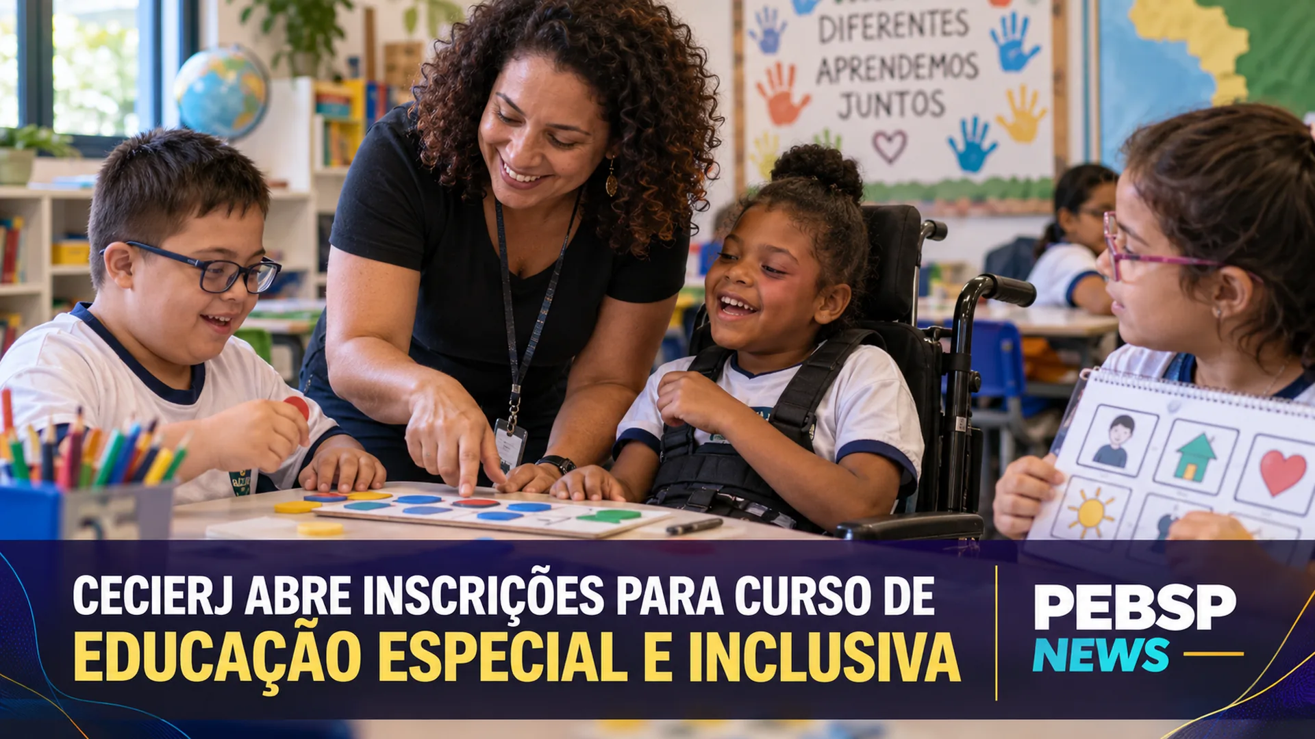 Cecierj abre 1.000 vagas gratuitas em Educação Especial e Inclusiva, com formação em AEE, autismo e deficiência visual. Inscrições até 27 de setembro.