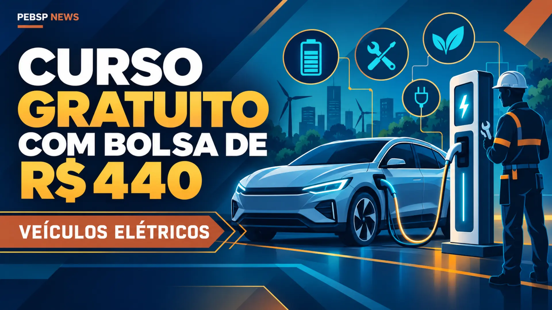 Ifes abre 30 vagas em curso gratuito de carregadores elétricos; bolsa pode chegar a R$ 440 para maiores de 18 anos. Inscrições até 13/09.