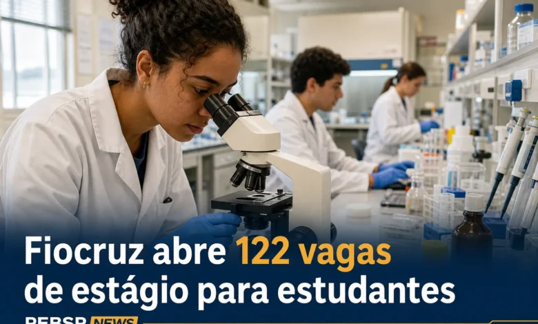 Fiocruz abre 122 vagas de estágio para estudantes