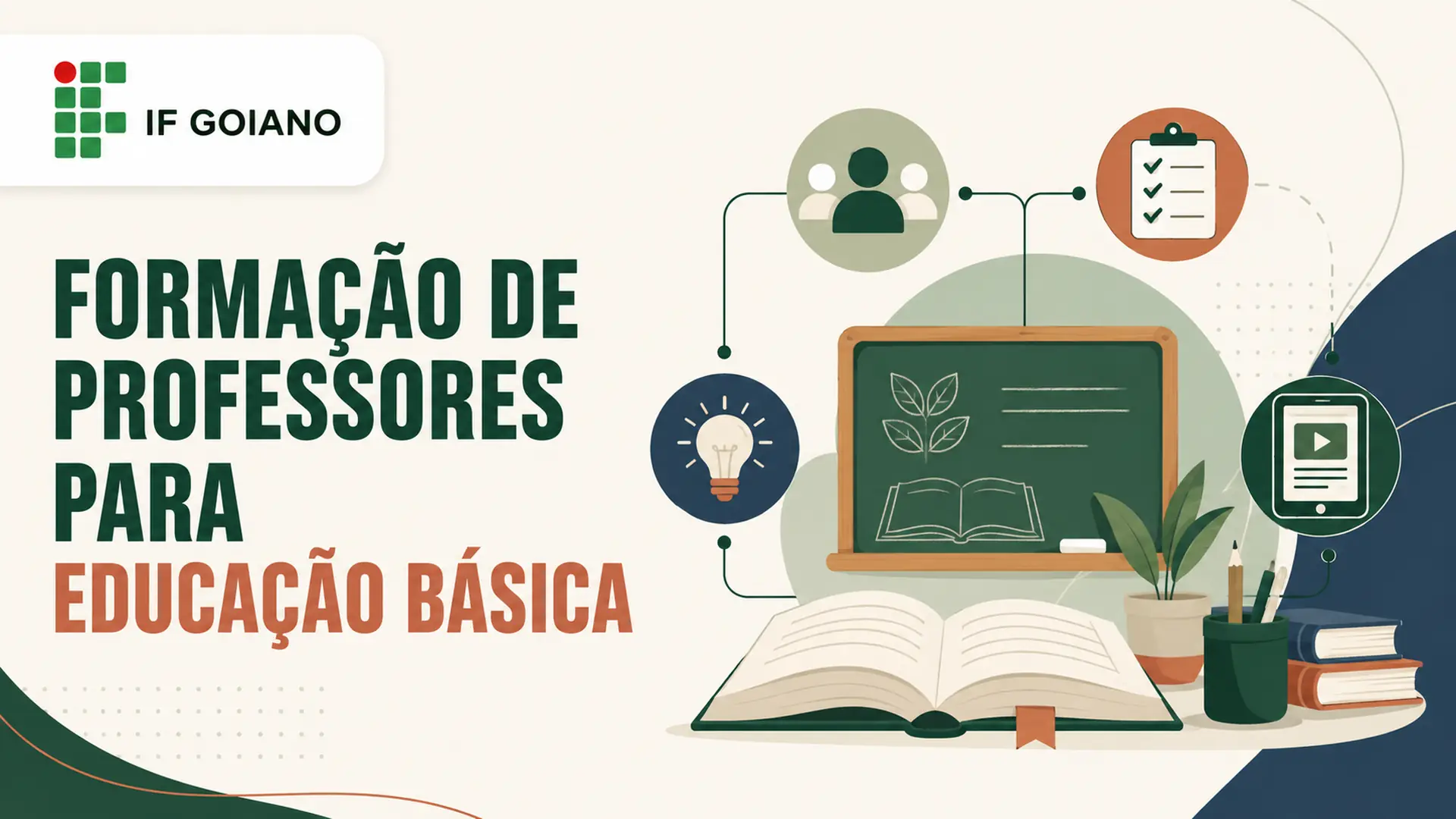 IFGoiano seleciona professores para o curso de especialização gratuito de Formação para a Educação Básica. Inscrições abertas até 09/09.