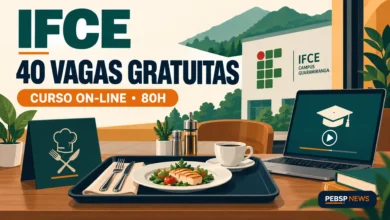IFCE abre 40 vagas em curso gratuito EaD de atendimento em serviços de alimentação para estudantes; inscrições ocorrem até 2 de outubro. Confira.