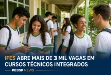 IFES ABRE MAIS DE 3 MIL VAGAS EM CURSOS TÉCNICOS INTEGRADOS