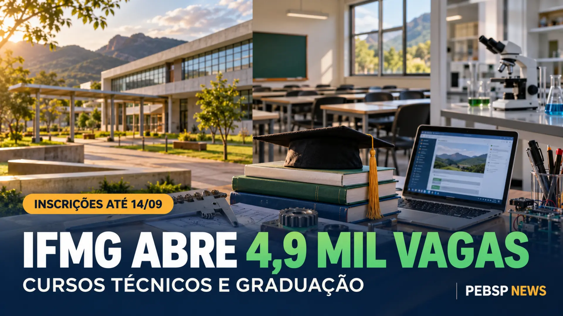 IFMG oferece 4.985 vagas gratuitas em cursos técnicos e graduação. Veja modalidades, vagas por curso e como se inscrever até 14 de setembro.