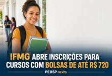 IFMG ABRE INSCRIÇÕES PARA CURSOS COM BOLSAS DE ATÉ R$ 720