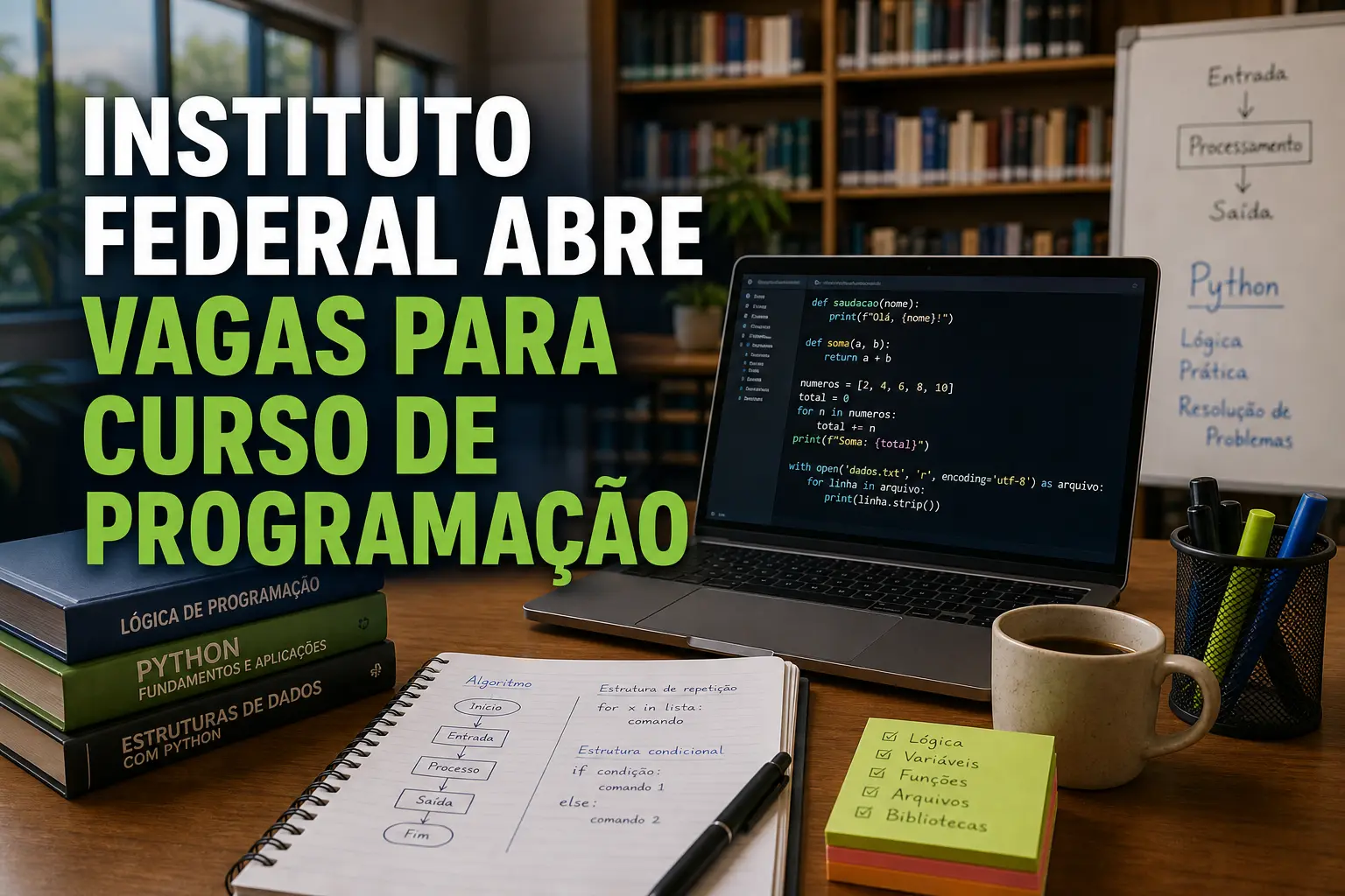 INSTITUTO FEDERAL ABRE VAGAS PARA CURSO DE PROGRAMAÇÃO