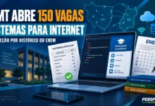 IFMT abre 150 vagas em Tecnologia em Sistemas para Internet, distribuídas em 7 polos, por histórico escolar ou ENEM. Inscrições até 20/09/2026, confira.