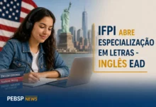 IFPI abre 24 vagas para especialização em Letras/Inglês na modalidade EAD. Inscrições até 06 de setembro de 2026.