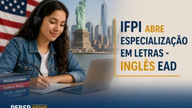 IFPI abre 24 vagas para especialização em Letras/Inglês na modalidade EAD. Inscrições até 06 de setembro de 2026.