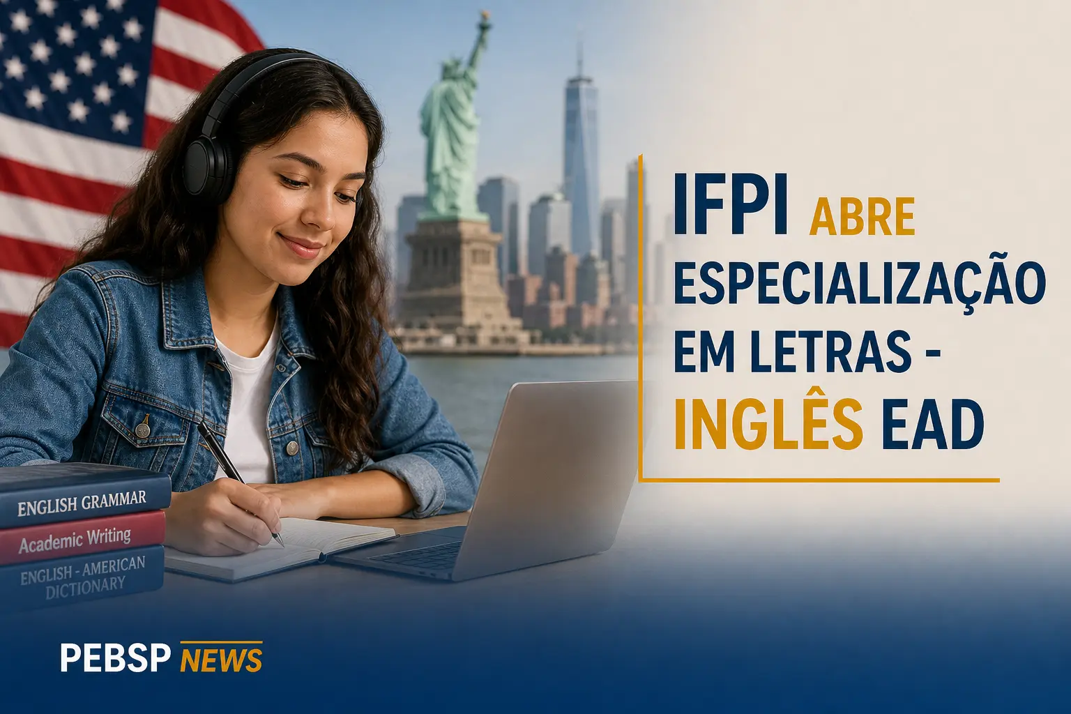 IFPI abre 24 vagas para especialização em Letras/Inglês na modalidade EAD. Inscrições até 06 de setembro de 2026.
