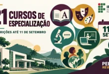 IFRJ abre 521 vagas em 21 especializações gratuitas para 2027, com opções presenciais, semipresenciais e EAD. Inscrições terminam em 11 de setembro.