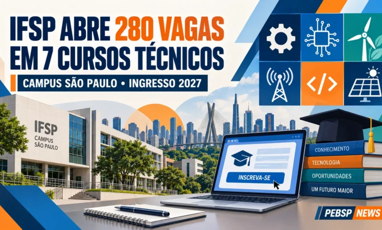 Veja a distribuição de vagas, cotas e o cronograma completo do processo seletivo para os cursos técnicos integrados ao Ensino Médio do IFSP.