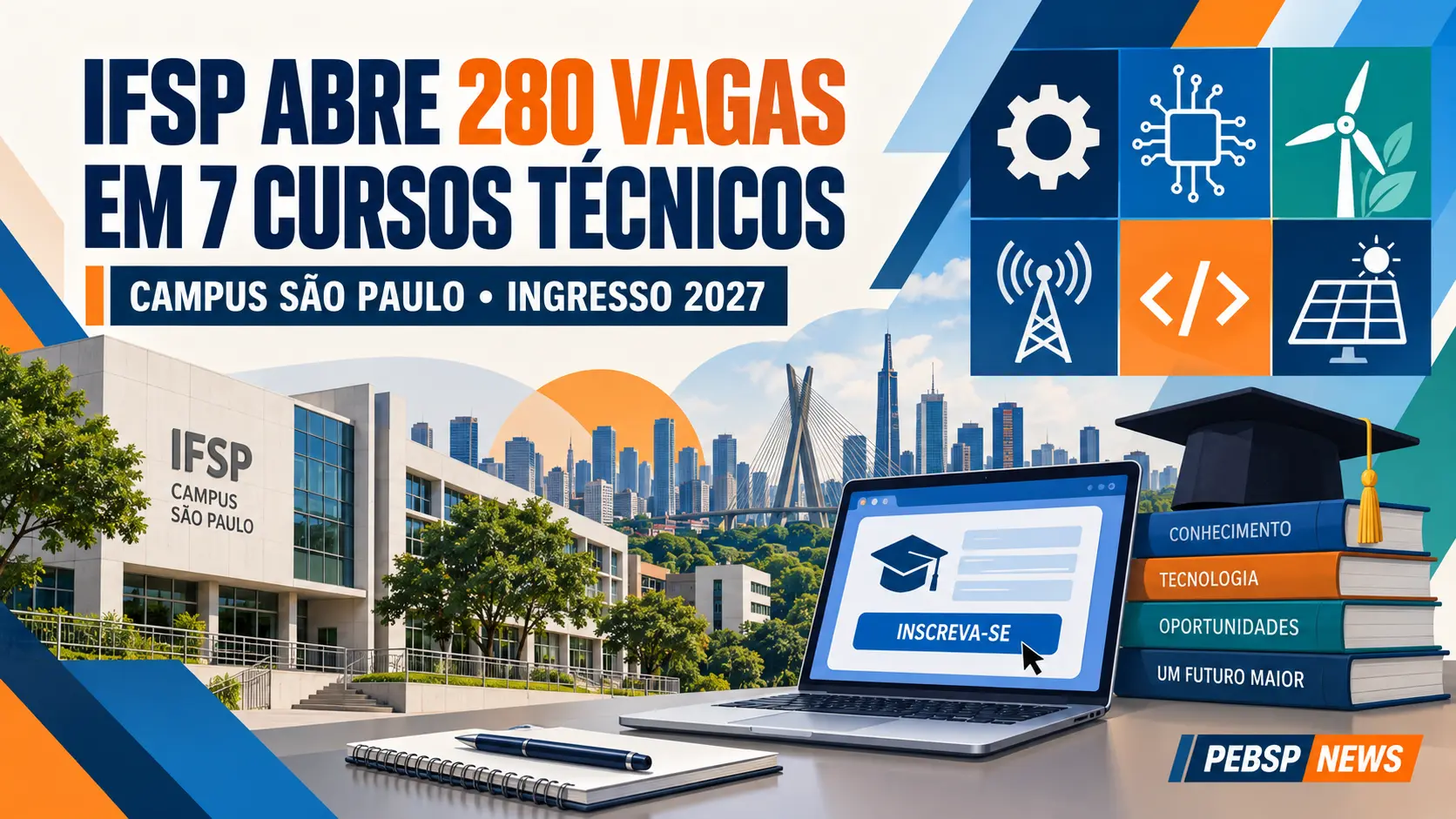 Veja a distribuição de vagas, cotas e o cronograma completo do processo seletivo para os cursos técnicos integrados ao Ensino Médio do IFSP.