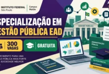 IFSP abre 300 vagas gratuitas em especialização EaD em Gestão Pública, com cotas PPI e PCD. Inscrições até 25/09/2026; veja como participar.
