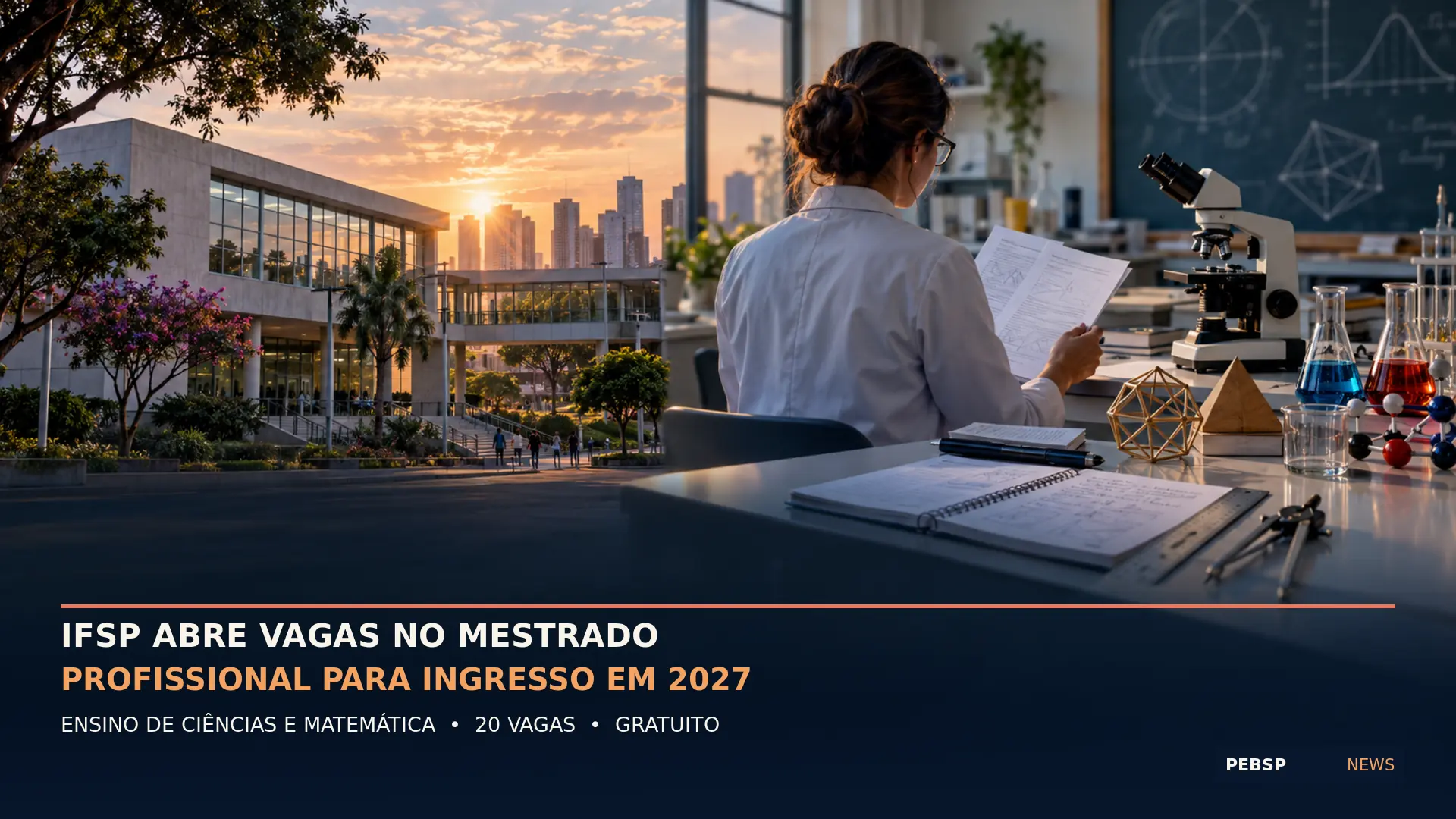 IFSP ABRE VAGAS NO MESTRADO PROFISSIONAL PARA INGRESSO EM 2027