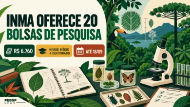 INMA abre 20 bolsas de pesquisa para diversos níveis de formação. Inscrições seguem até 18 de setembro, às 23h59.