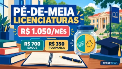 Pé-de-Meia oferece R$ 1.050/mês para licenciandos presenciais com Enem ≥ 650. Automático para elegíveis; até 12 mil bolsas. Prazo 19/dez; confira se você se encaixa.