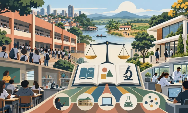 72,4% dos estudantes brasileiros em escolas estaduais, Brasil 58 pontos abaixo da OCDE em Leitura. Desigualdade educacional pública vs privada no PISA 2025