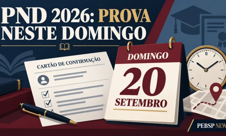 PND 2026 será aplicada em 20 de setembro. Veja como consultar o local de prova, o que levar e como a nota poderá ser usada pelas redes.