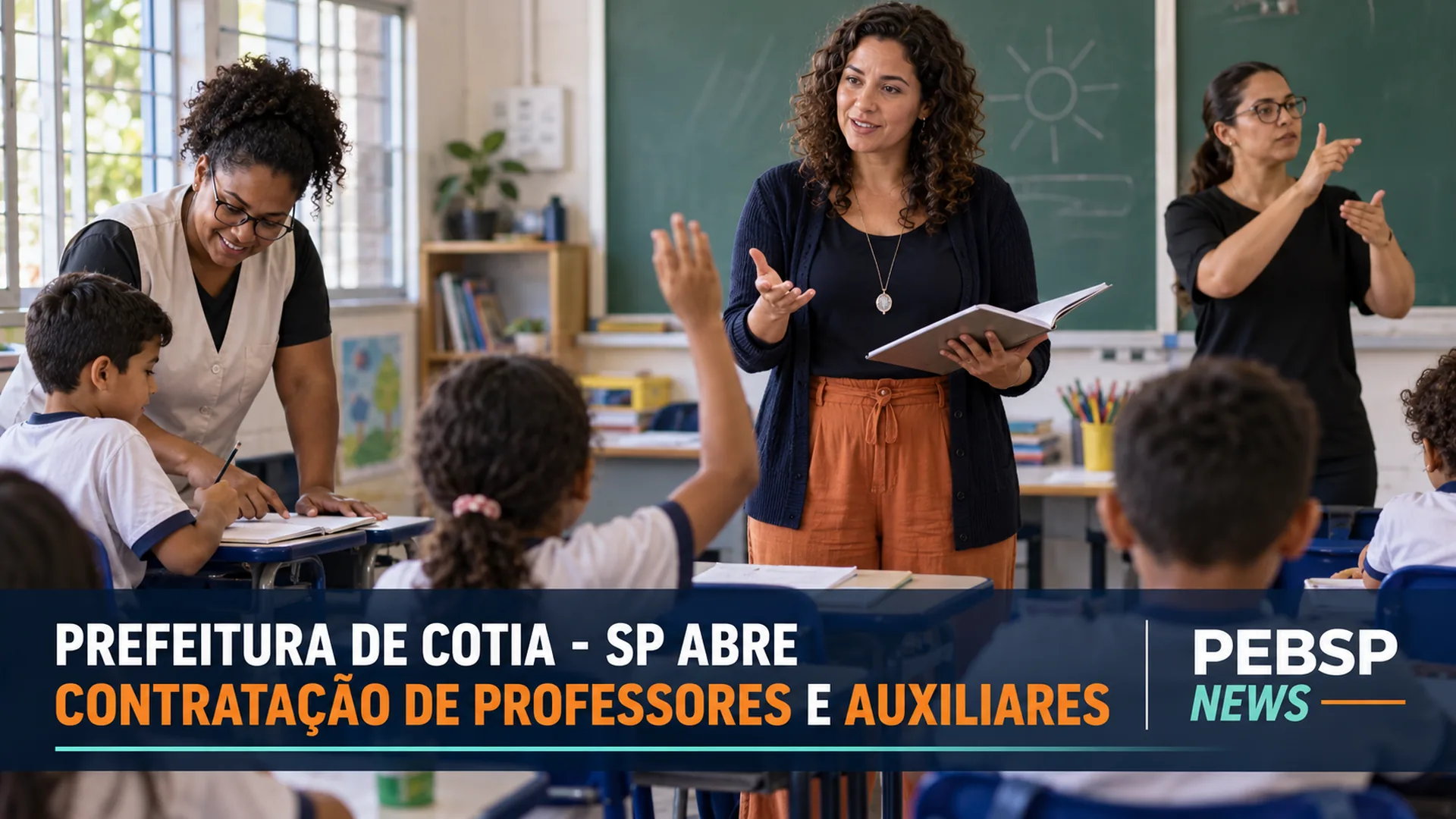 Cotia abre 72 vagas para professores e auxiliares sem prova. Veja salários, requisitos, análise de títulos e como se inscrever até 20 de setembro.