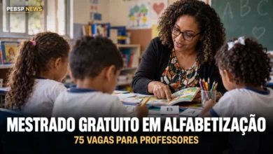 ProfAlfa 2027 abre 75 vagas de mestrado para professores alfabetizadores da rede pública. Inscrições vão até 13 de outubro de 2026.