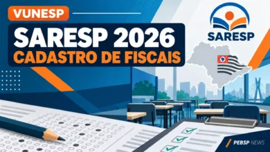 Vunesp abre cadastro para fiscais do Saresp em todo o estado de São Paulo, com R$ 80 por período em 2026. Veja requisitos e como participar.