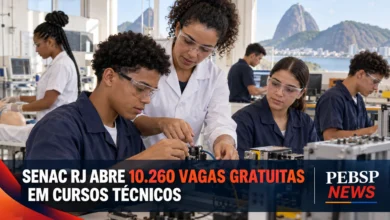 Senac RJ abre 10.260 vagas gratuitas em cursos técnicos para estudantes da rede estadual. Inscrições vão até 30 de setembro e selecionados recebem ajuda de custo.