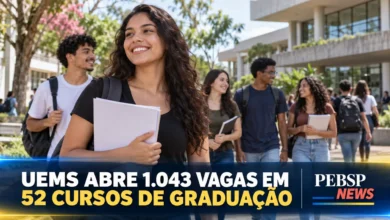UEMS abre 1.043 vagas no Vestibular UEMS 2027, distribuídas em 52 cursos de graduação; inscrições até 5 de novembro de 2026. Confira taxa e cotas.